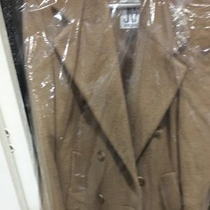 Tan Jones NY long wool coat